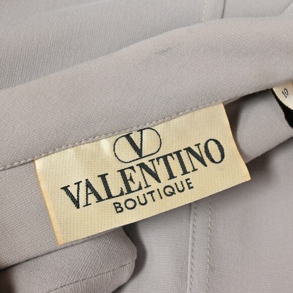 Valentino Boutique | Light Gray Wool-Blend Blazer Size: 10 - Picture 4 of 11